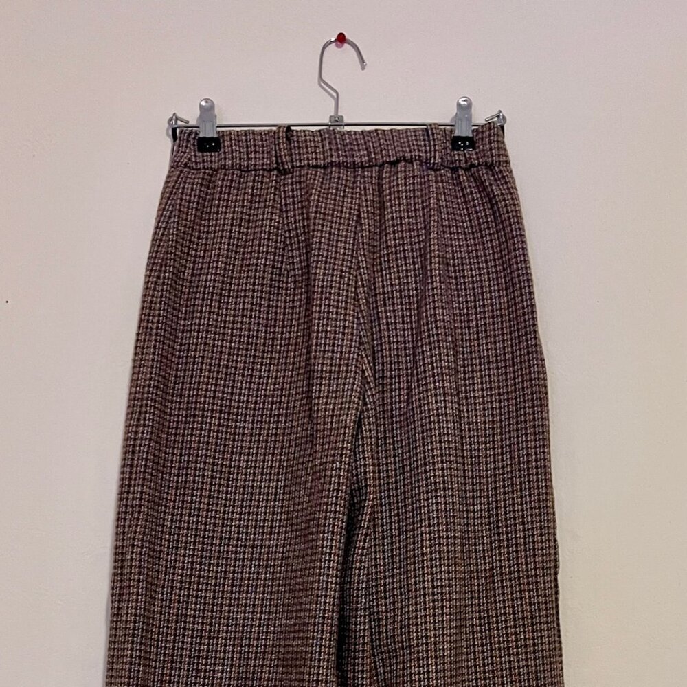 SHEIN MOD Plaid Print Wide Leg Pants